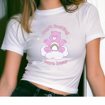 Don't Fucking Care Bear - BabyTee y2k shirt